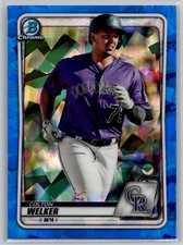 Colton Welker 2020 Bowman Chrome Sapphire Prospect Card BCP-87 Colorado Rockies
