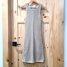 NWT Gap Chevron Crochet Sleeveless Lined Dress Beige Bedrock Size Boho Chic XS