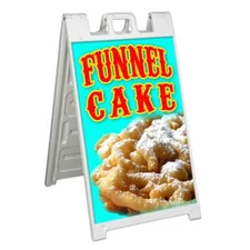 FUNNEL CAKE Signicade 24x36 AFrame Plastic Sidewalk Sign CARNIVAL FAIR FOOD