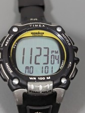 Timex Ironman Triathlon Indiglo Flix 100 Lap-100 meters Indiglo New Battery.