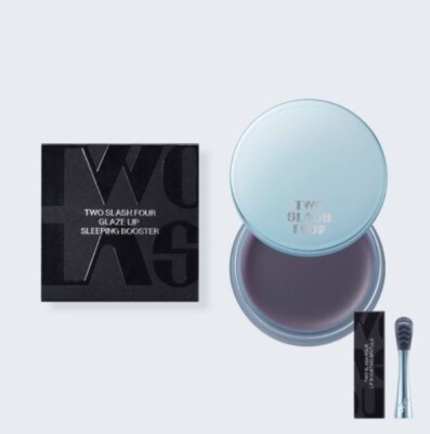 TWO SLASH FOUR GLAZE LIP Sleeping Booster Calm Black 8g+Mini Spatula By RISABAE