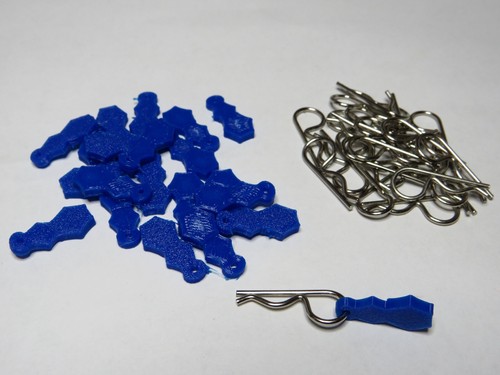 RC body clips and pulls , Flexi pulls, blue w silver pins , rc parts 40pc - Picture 10 of 10