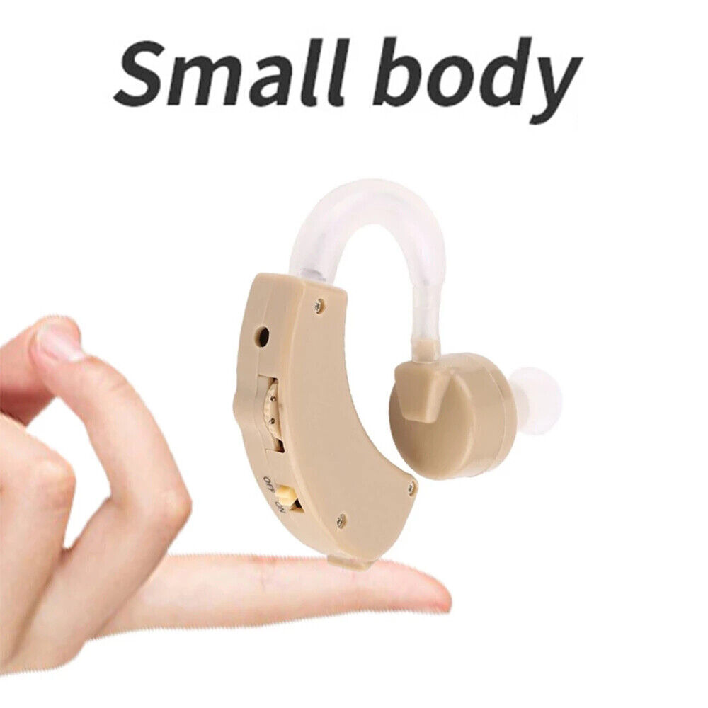 Hearing Amplifier Aids Kit Rechargeable Ergonomic Fit Behind the Ear Headphones