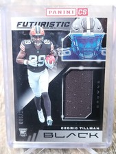 CEDRIC TILLMAN 2023 Panini Black Futuristic Rookie Patch /150 FUT-18 Browns RC