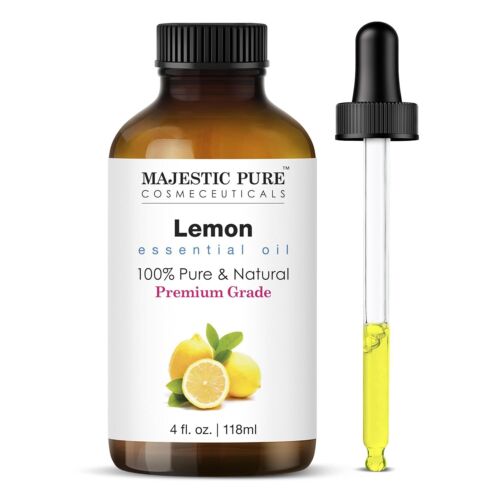 MAJESTIC PURE Lemon Essential Oil | 100% Pure and Natural 4 Fl Oz (Pack of 1)