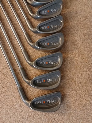 TZ GOLF - VINTAGE Ping Eye 2 Orange Dot 3-9, PW, SW 9 Iron Set RH  