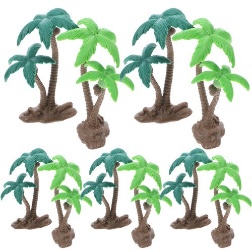 10 Pcs Simulated Coconut Tree Ornaments Office Miniature Scene Trees - Picture 4 of 12