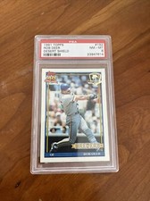 1991 TOPPS DESERT SHIELD #192 ROB DEER PSA 8 BREWERS AUTHENTIC