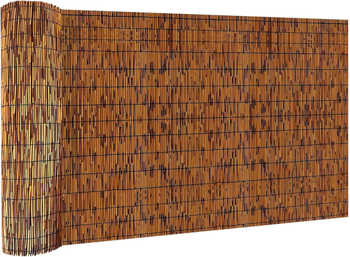 Bamboo Reed Fencing, Light Russet Bamboo Screens Outdoor, Decorative Privacy Scr