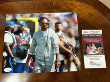 Coach Mike McDaniel Signed 8x10 Glossy Photo Miami Dolphins Autograph JSA COA