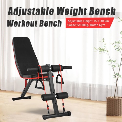 Foldable Weight Lifting Sit Up Bench Home Indoor Gym Training Exercise Workout - Picture 2 of 15
