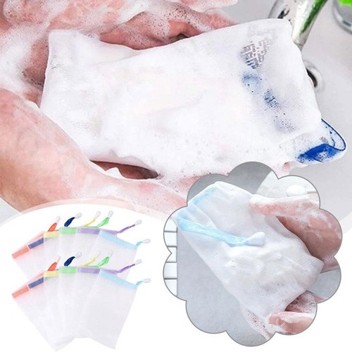 1x Hangable Foaming Mesh Bags For Soap & Facial Cleanser Best K5D9 - Photo 3/18