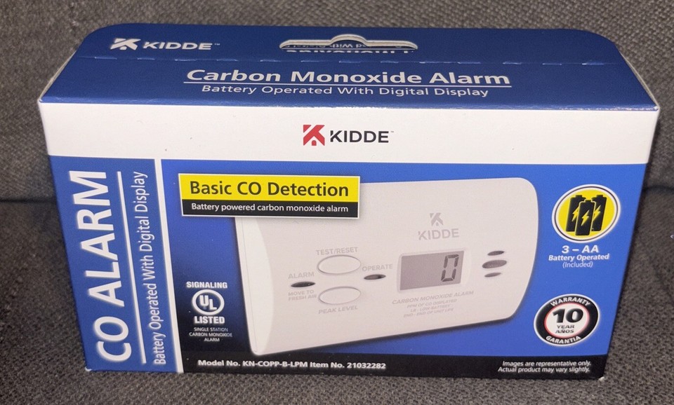 Kidde Battery Operated Carbon Monoxide Alarm with Digital Display#KN