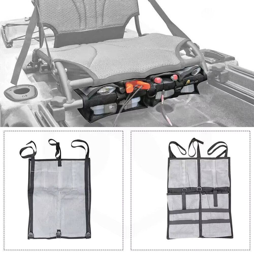 Under Seat Storage Bag Canoe Seat Pack Tool Tackle Organizer Mesh Storage