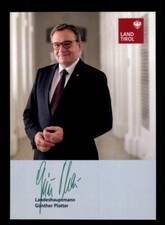 Piatto Günther Presidente del Tirolo originale firmato + 10424