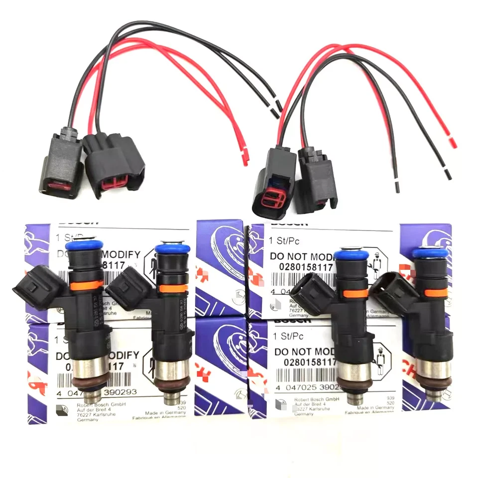 Genuine 4 × Bosch EV14 52lb 550cc fuel injectors 2000-05 Audi TT 1.8T turbo OEM Foto 2 de 4