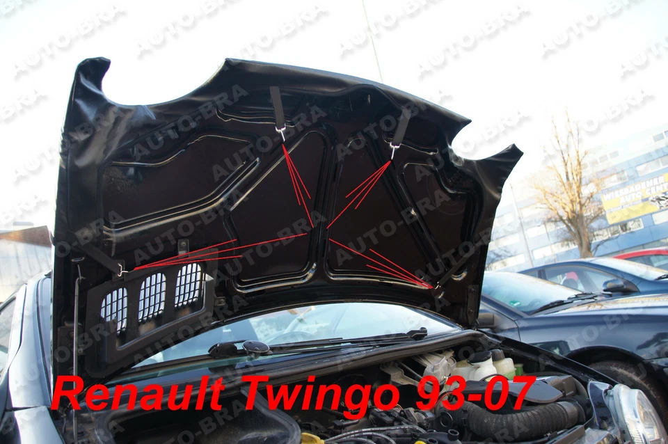 BRA de Capot compatible avec Renault Twingo Protège CAR PROTECTION Tuning - Photo 4/4