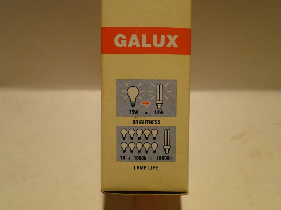 GALUX 13W COMPACT FLUORESCENT QUAD TUBE LAMP BULB 2700k BRAND NEW IN BOX - Image 3 of 4