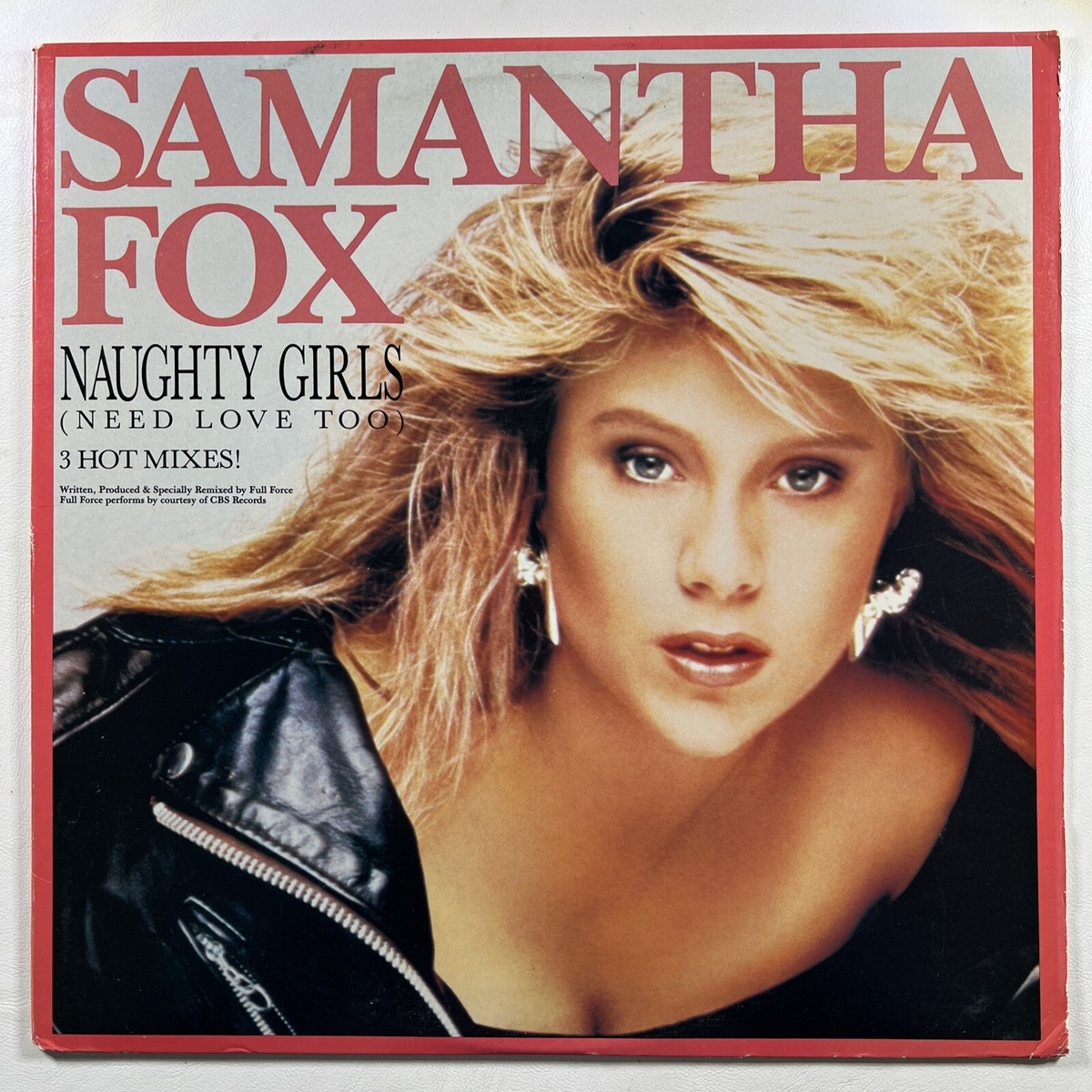 Samantha Fox “Naughty Girls Need Love Too” Single 12”/Jive-1084-1