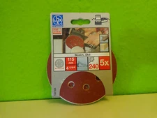 Sandpaper 5 Pcs For Bosch Skil Hook And Loop Sander 115 Mm 4 1/4" 240 LUX TOOLS