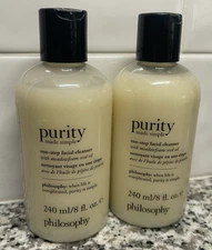 2x Philosophy Purity Made Simple One-Step Facial Cleanser 240mL/8 fl oz each