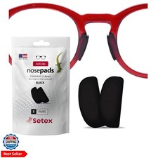Gecko Grip 1mm Anti Slip Eyeglass Nose Pads, 5 Black Pair Made, 2500 Innovat...