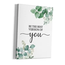  Be The Best Version Of You Framed Canvas Painting Wall Art Decor, 