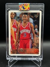 1996 TOPPS #171 ALLEN IVERSON ROOKIE CARD RC PHILADELPHIA SIXERS HOF GEM MINT. rookie card picture