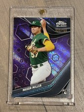 2023 Topps Chrome Black Mason Miller Rc Purple Mini Diamond  Refractor 033/150