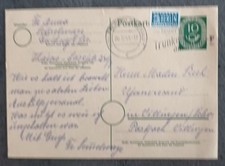 BRD Postkarte mit Posthorn und Notopfer Mare 20 Pf. von 1953 gestempelt selten