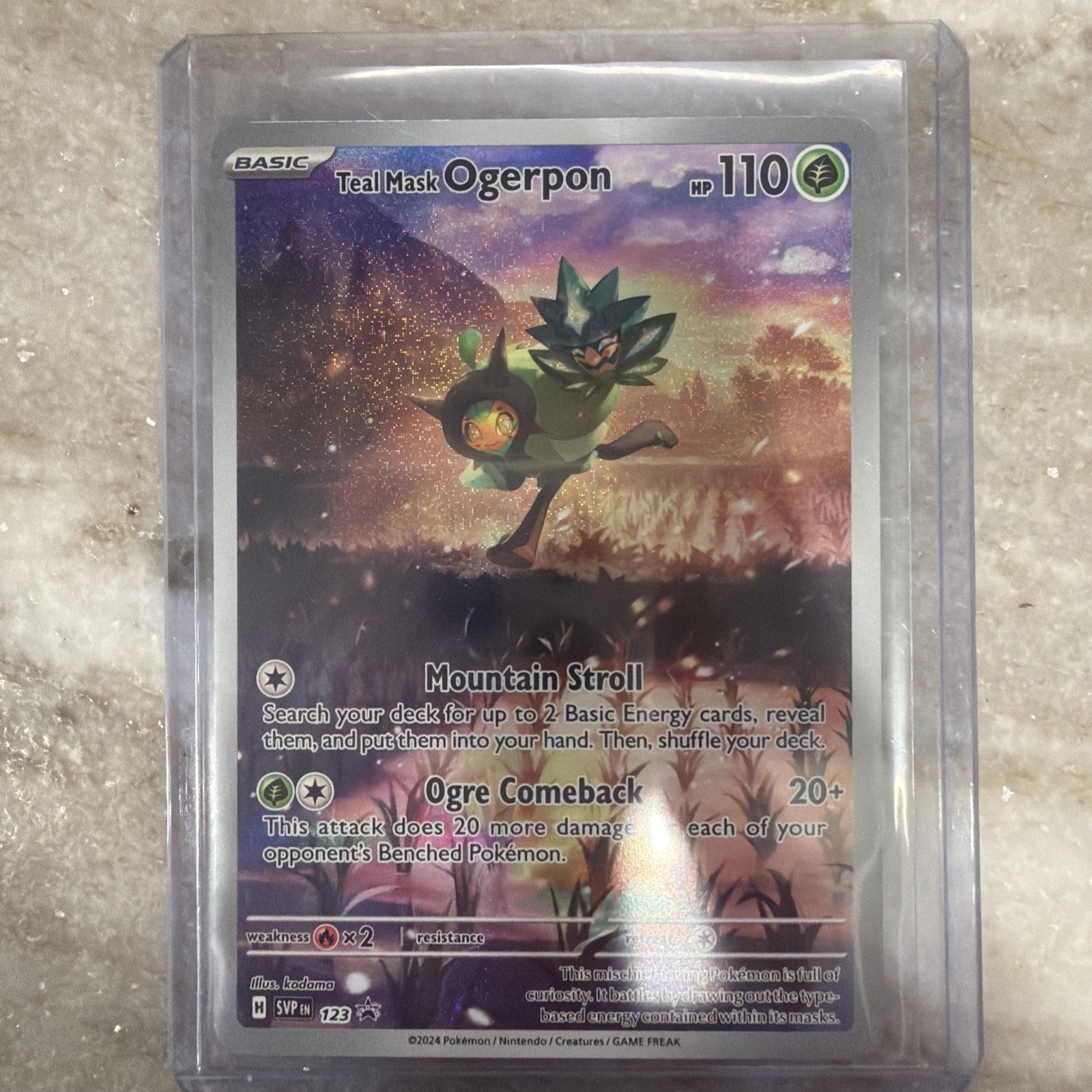 Pokémon TCG Teal Mask Ogerpon Black Star Promo #123 Scarlet and Violet 