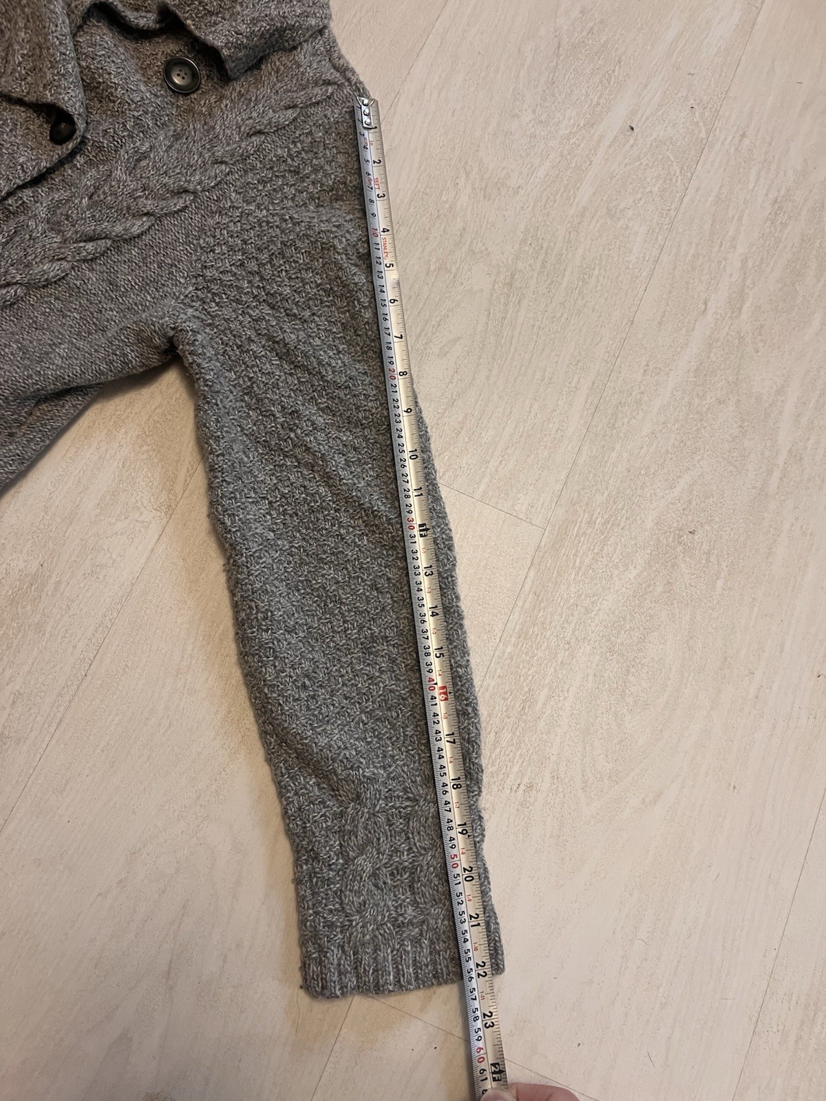 Pendleton Cable Knit Long Double Breasted Cardiga… - image 9