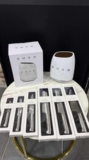 bloc smeg couteaux kit complet accompagné de 6 couteaux de cuisine professionnel