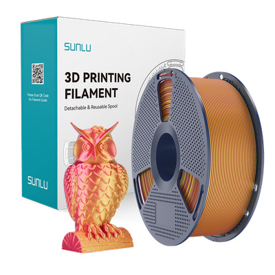 Sunlu 1.75MM Silk PLA Plus Filament 360° Spin Unveils Varied Colors Red Gold 1KG