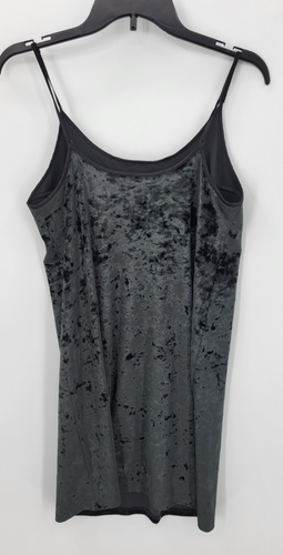 Victorias Secret Slip Dress Womens M/L Black Velvet Y2K 90s Whimsigoth Retro - Picture 2 of 9
