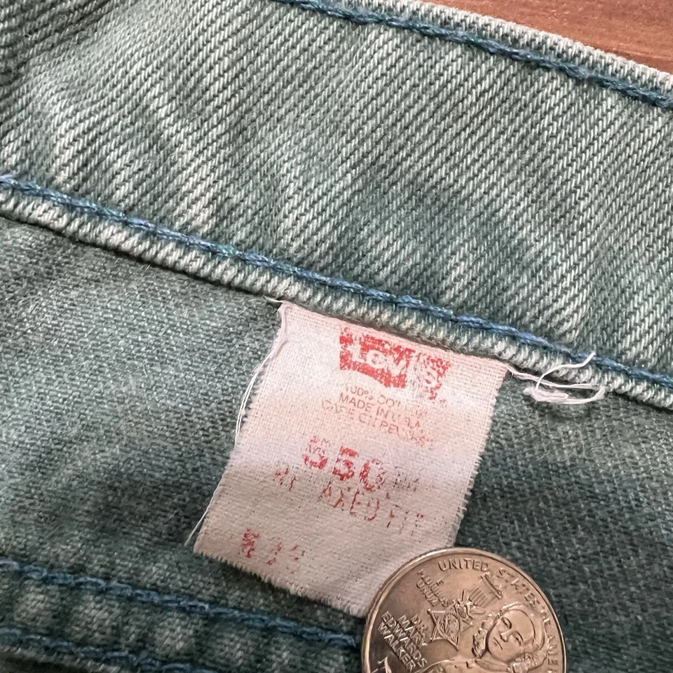 Pantalones Cortos Para Hombre Vintage Levi’s 550 Talla 33 ¡Color Raro! Foto 4 de 4