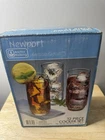 Vintage Anchor Hocking Newport 12 Cooler Set 16oz Clear