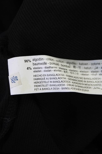 Zara Damen Baumwolle Kurzarm Pullover T-Shirt Maxikleid Schwarz Größe M - Bild 4 von 6