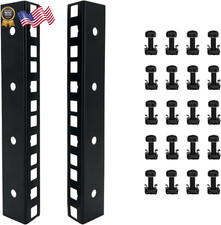 4U Rack Rails with M6 Rack Mount Screws  Cage Nuts Set for DIY Server  Network