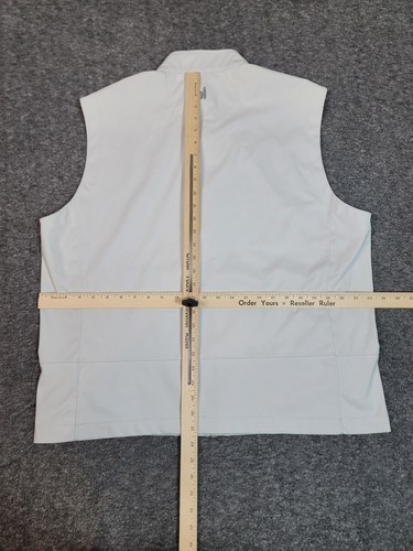 Johnnie-O Crest Vest Mens Size XL White Golf Full Zip Performance Softshell - Picture 9 of 15