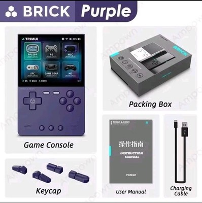 TrimUI Brick Black Open Source Handheld Game Console 