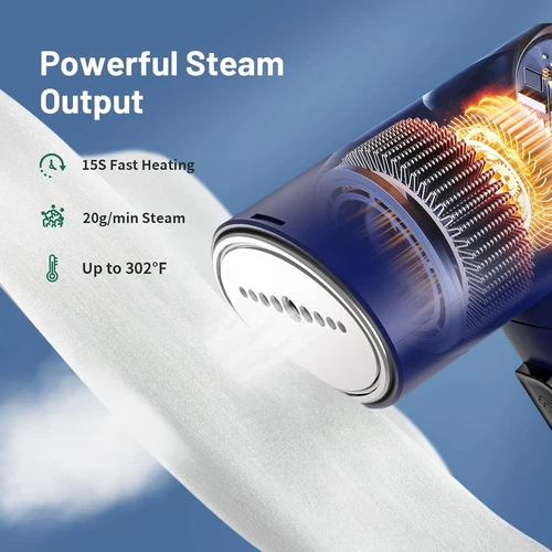 Vaporizador para ropa, ropa de mano y ropa azul arrugas  Foto 4 de 4