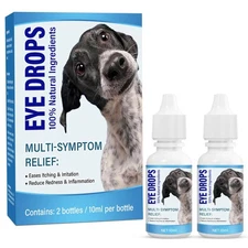 Dog Eye Drops, Pet Eye Drops for Dogs and Cats to Relieve Dry Eyes, Red Eyes ...