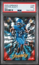 2025 PANINI LUMINANCE RED #108 ASHTON JEANTY 8/25 PSA 9