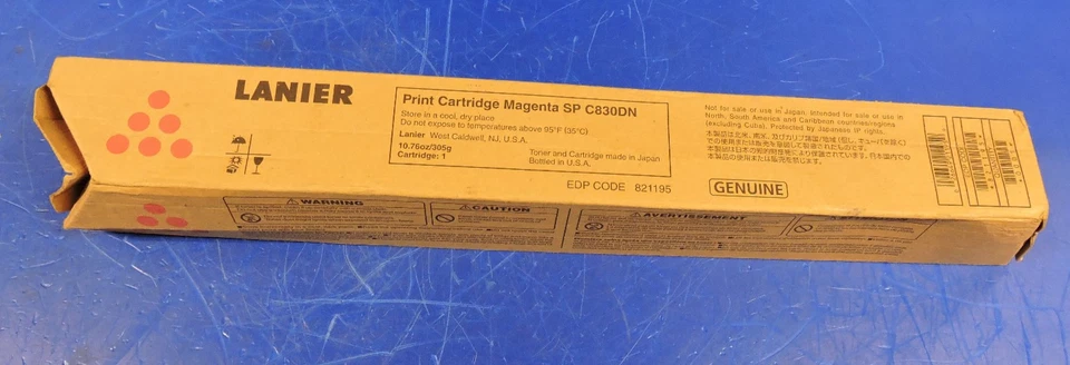 NEW GENUINE OEM Lanier Magenta Print Cartridge SP C830DN / 821195 FREE SHIPPING - Image 1 of 4