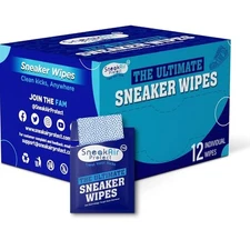 SneakAir Protect Biodegradable Sneaker Cleaning Wipes - Individually Wrapped...