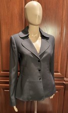 Anne Klein Women  s Pinstripe Mocha Single Breasted Lined Blazer Size 8