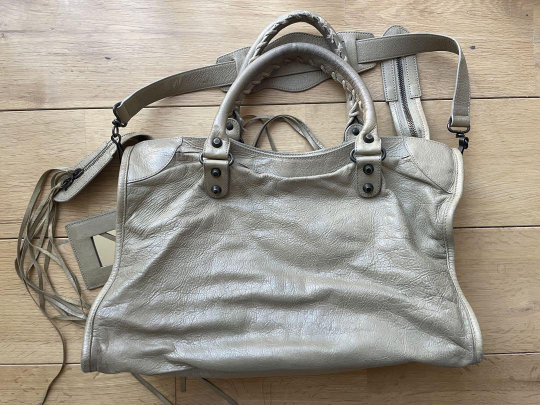 Balenciaga City Beige Bag with Fringe UsedGood Balenciaga City Beige Bag with Fringe UsedGood