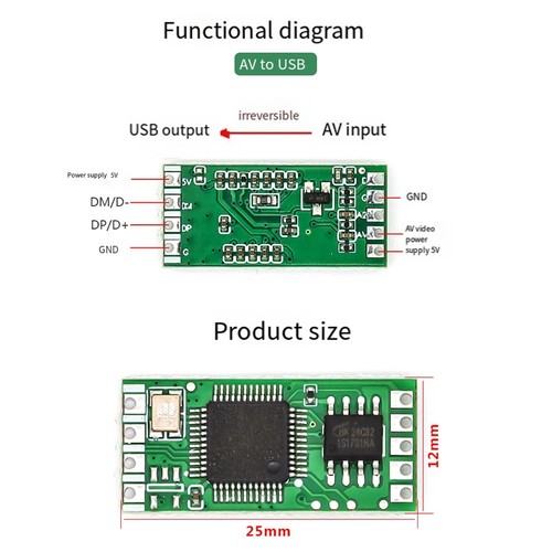 1X(CVBS 1080P Kameramodul Analog-Video-zu-Digital-USB-AV-Signalkonverter Un9434 - Bild 2 von 9