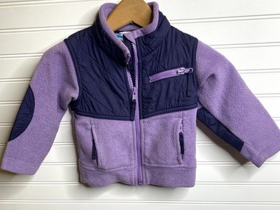 Columbia Toddler Girls Purple/Black Fleece Jacket Size 2T